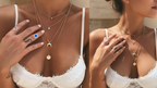 Multi-layer Moon Pendant Necklaces for Women Bohemian Wafer Elegant Necklace - sparklesway.co.uk 