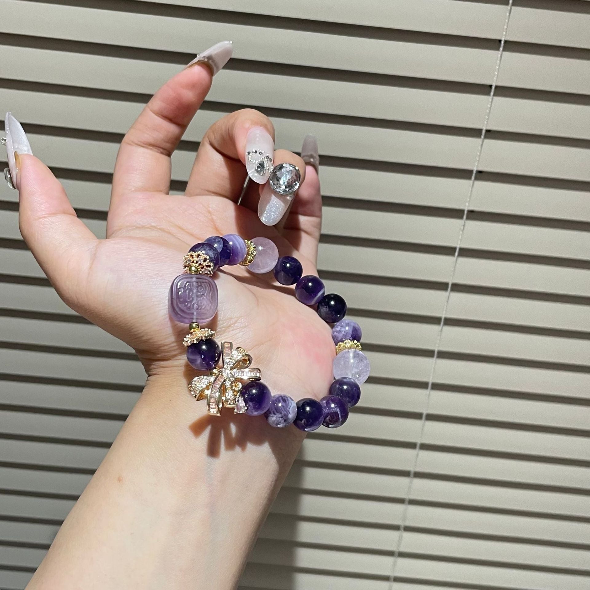 Natural Amethyst Bracelet Dream Women - sparklesway.co.uk 