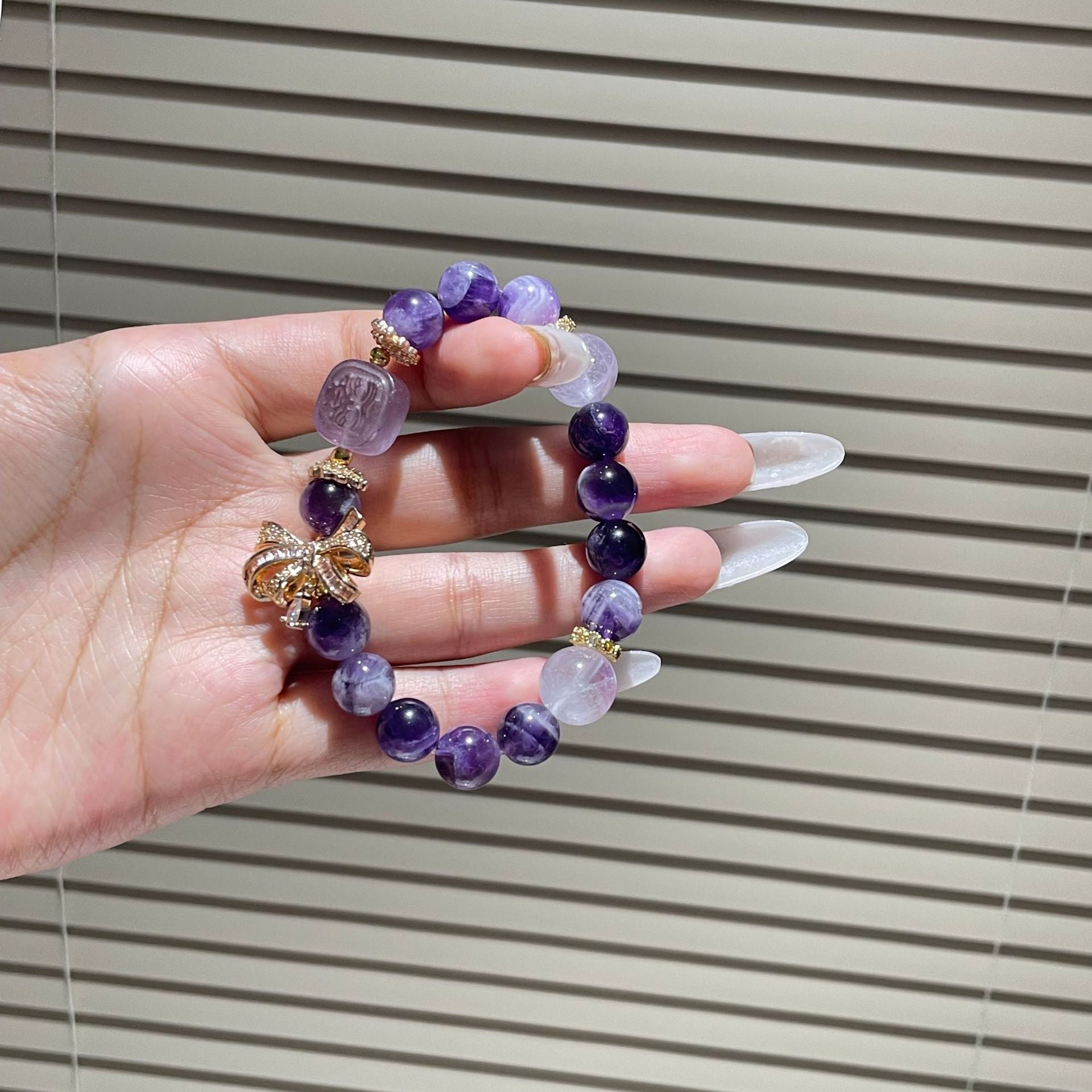 Natural Amethyst Bracelet Dream Women - sparklesway.co.uk 