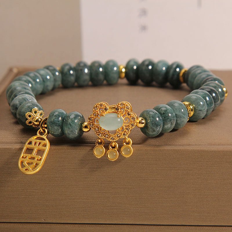 Natural Emerald Jade Bracelet For Women - sparklesway.co.uk 