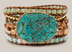 Natural Ocean Stone Layered Bracelet