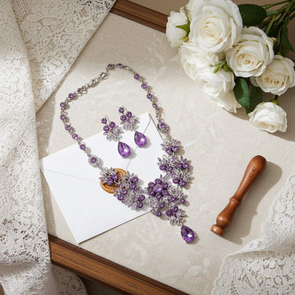 Necklace Earrings Temperament Wedding Accessories Women - sparklesway.co.uk 
