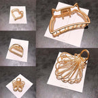 Cute cat hollow hair clips - sparklesway.co.uk 