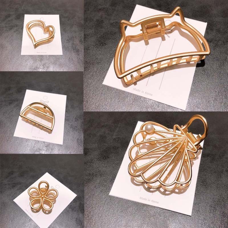 Cute cat hollow hair clips - sparklesway.co.uk 