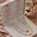 Retro Multi-layer Pearls Necklace Fashion Long Sweater Chain Versatile Accessories For Women - sparklesway.co.uk 