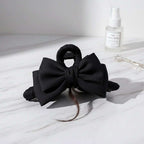 Bow Claw Clip Graceful Satin Headdress Shark Clip Updo Hair Claw - sparklesway.co.uk 