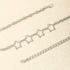Simple Fashion Men And Women Star Metal Waist Chain Sexy Cutout Five-pointed Star Body Chain Jeans Dress Accessories - sparklesway.co.uk 