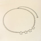 Simple Fashion Men And Women Star Metal Waist Chain Sexy Cutout Five-pointed Star Body Chain Jeans Dress Accessories - sparklesway.co.uk 