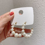 Imitation pearl hoop earrings – chic everyday jewellery gift for women