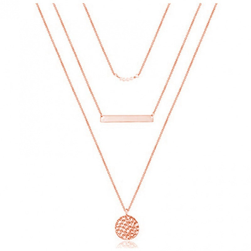 Multi-layer metal pearl necklace close-up – jewellery gift for women UK