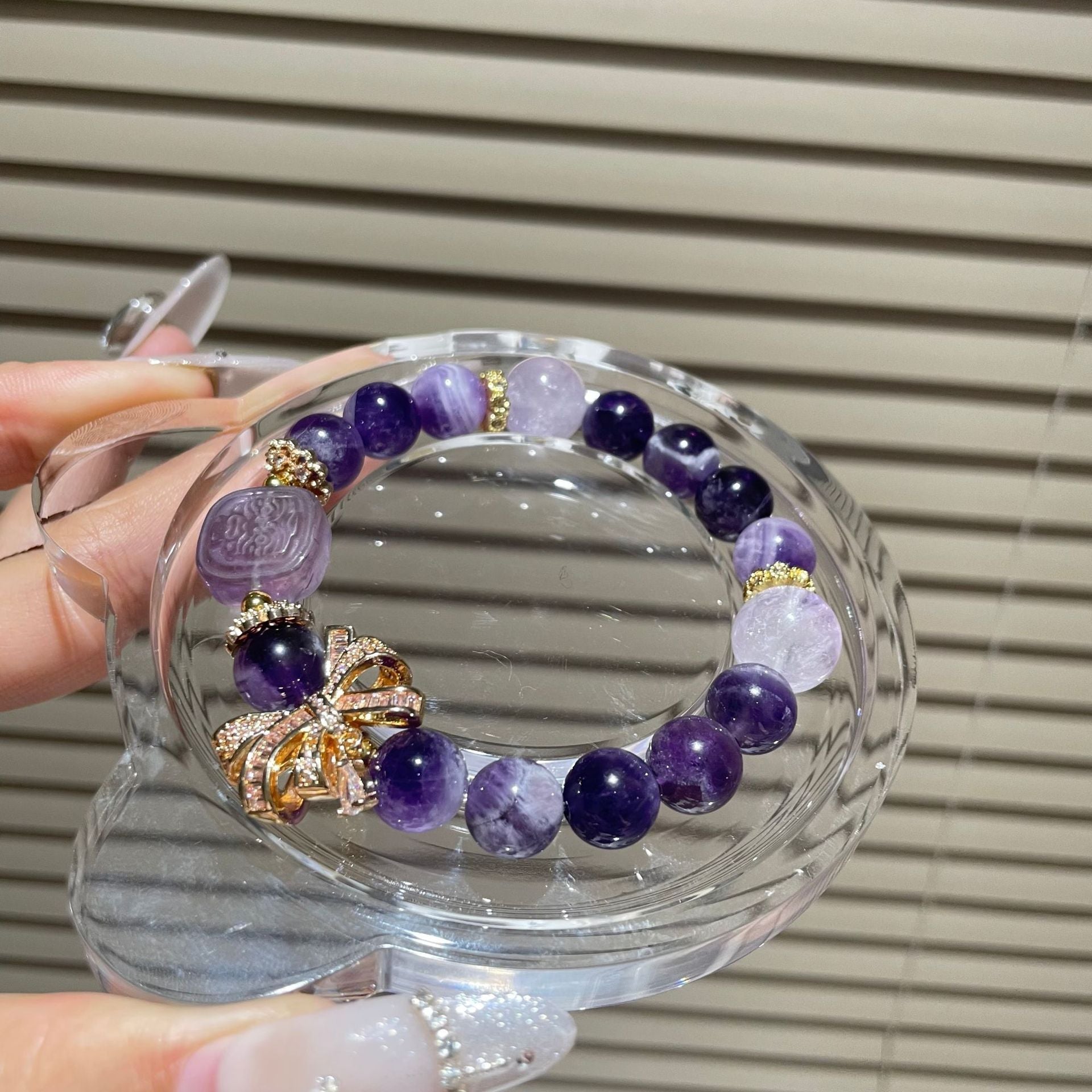 Natural Amethyst Bracelet Dream Women - sparklesway.co.uk