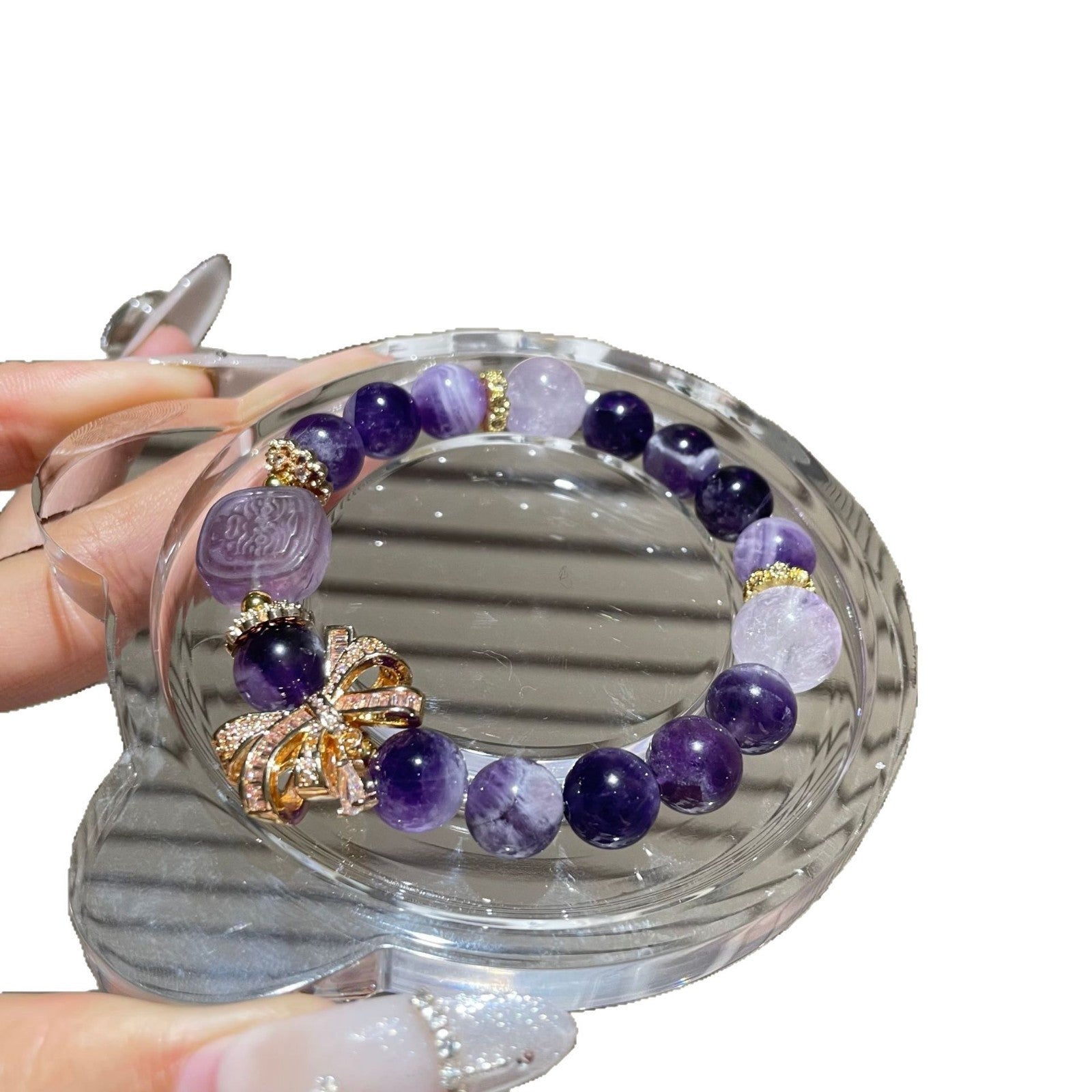 Natural Amethyst Bracelet Dream Women - sparklesway.co.uk 