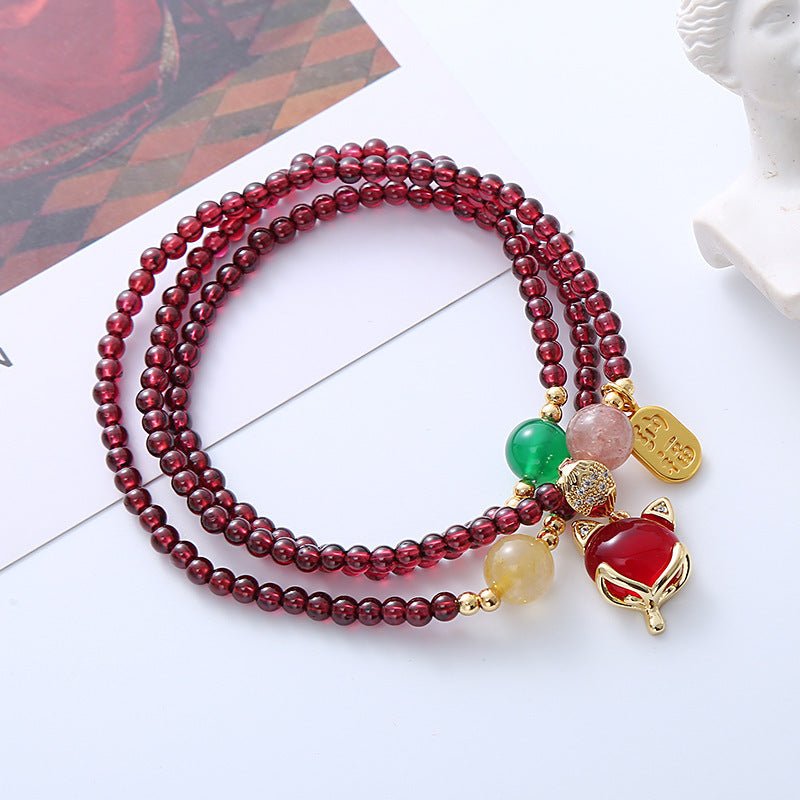 Personality Natural Crystal Fox Bracelet Women - sparklesway.co.uk