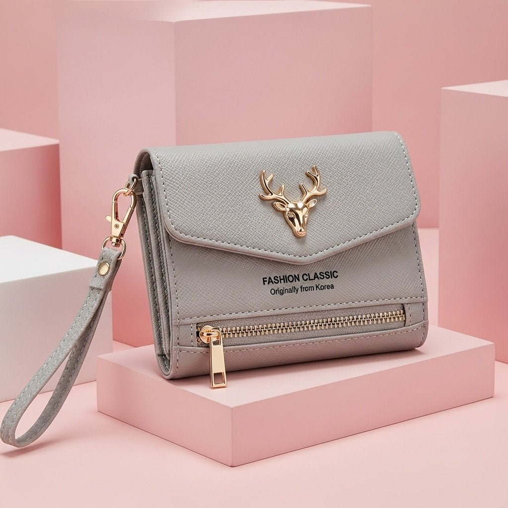 Women's Small Wallet | Compact Leather Wallet with Wrist Strap - sparklesway.co.uk